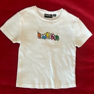 Keith Haring cropped t-shirt